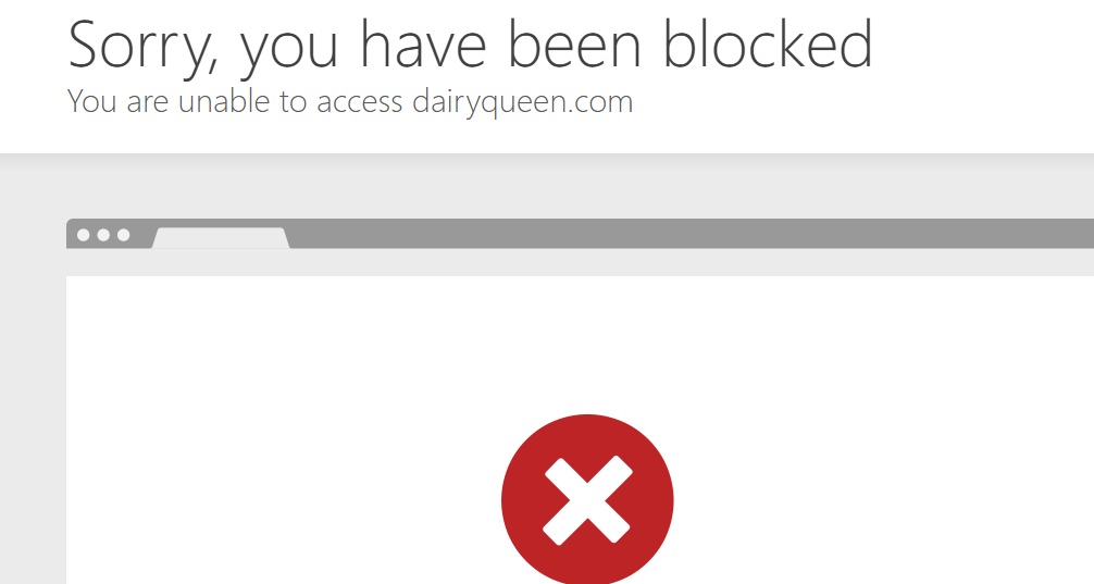 Screenshot: Cloudflare blocking access to dairyqueen.com